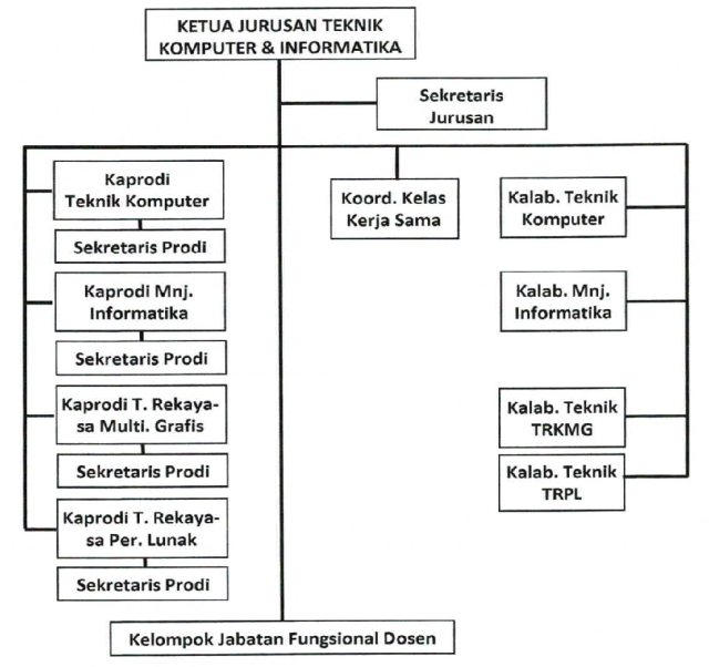 Struktur Organisasi Jurusan Teknik Komputer dan Informatika - Teknologi